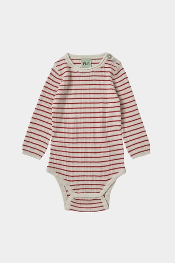 FUB - Baby Rib Body (Ecru/Red)