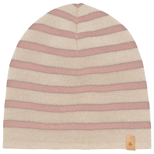 [460220] HUTTEliHUT - Beanie Stripe wool knit (Rose)