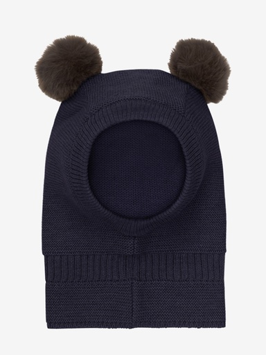 HUTTEliHUT - Balaclava Windstop Pompoms (Navy)